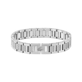 Lacoste Metropole Men’s Link Bracelet – Polished Stainless Steel – Modern and Stylish Men’s Fashion Accessory