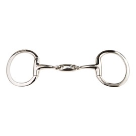 JP Korsteel Stainless Steel Oval Link Eggbutt Snaffle Bit, 5"