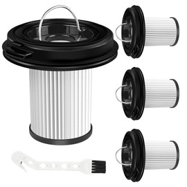 4 Pack Vacuum Filter for Bissell CleanView XR Pet 300W/CleanView XR 200W Cordless Vacuum Filter Replacement 3789 3789U 3789X 3797 3797V 3797W Replace 1638010 with 1 Little Brush