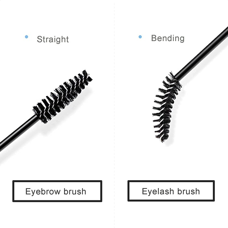 i-Laesh 100 Pcs Disposable Eyelash Brushes, Mascara Wands, Eye Lash