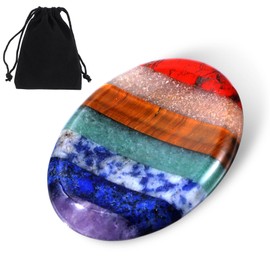 Sibba Chakra Kristalle Daumen Kristall Handschmeichler Palm Pocket Stein Chakra Massagestein Steine Oval Edelsteine Glückssteine Kristalle Edelsteine Glücksbringer Sorgensteine für Meditation Geschenk