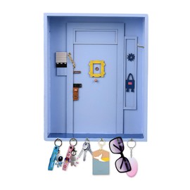 Llavero de pared para puerta de Friends Monica, llavero de Central Perk, decoración clásico para el hogar, llavero personalizado para regalo de pared para los amantes de los programas de televisión