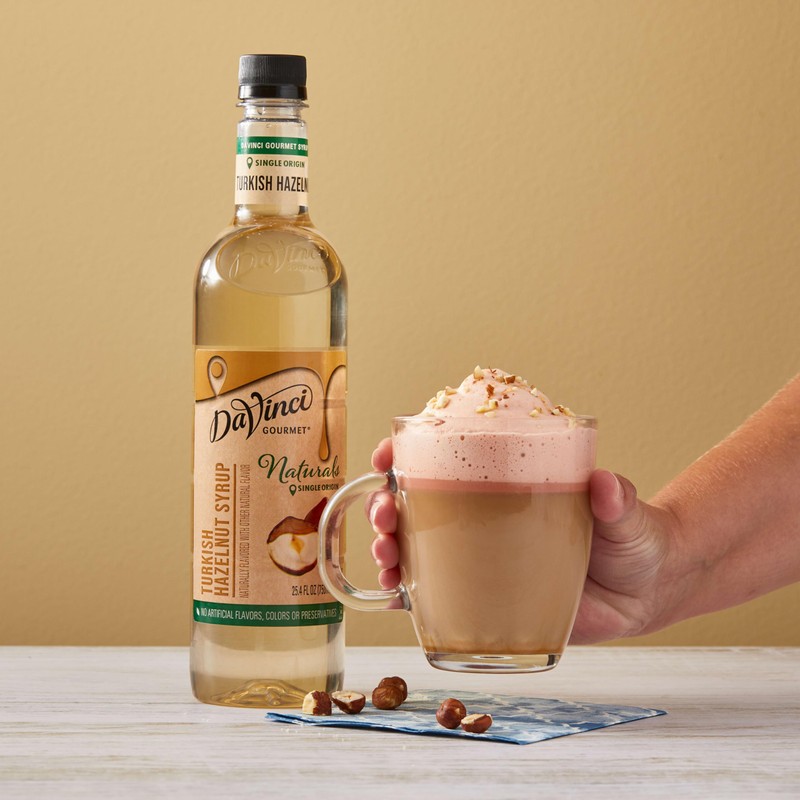 DaVinci Gourmet Naturals Turkish Hazelnut Syrup, 25.4 Fluid Ounces (Pack