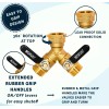 Morvat Heavy-Duty Brass 2-Way Garden Hose Splitter with Extended Metal