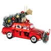 SIKORA BS567 Car with Christmas Tree Decoration Glass Figurine Christmas