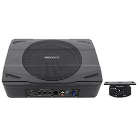 Rockville SS8P 400w 8" Slim Under-Seat Active Powered Car/Truck Subwoofer Sub,Black