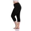 VOGUEMAX Women's Capri Leggings Plus Size Stretch and Comfy High