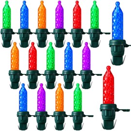 Remagr Bulk 60 Pcs Christmas LED Replacement Bulbs String Light Christmas Tree Light Mini Christmas Replacement Bulbs for Outdoor Room Christmas Decorations(Multicolor)