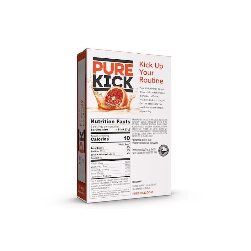 The Jel Sert Company Pure Kick Energy Singles To Go