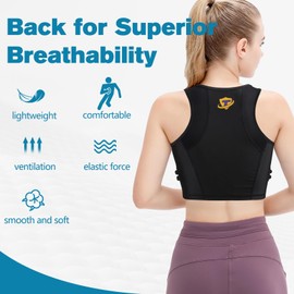 TUOYR Women Chest Guard Impact Vest Women Chest Protector Padded Compression Vest for Sports, Karate, Football, Breast and Rib Protection