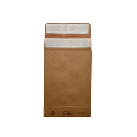 TEXSO Packaging - E/Com Reusable Envelopes with Double Stripes, Red Tab "Tear Off" and Gussets/Large Square Bottom for Shipping and Returns - 16.2 x 4 x 22.9h + 10