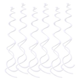 Lowki Hanging Spiral Swirl Decorations, Ceiling Decoration for Birthday,Graduation, Holiday Celebration Supplies Supper Longer 74cm/Pcs with Hook &Hem Decorative Hole -12 Pcs(White)