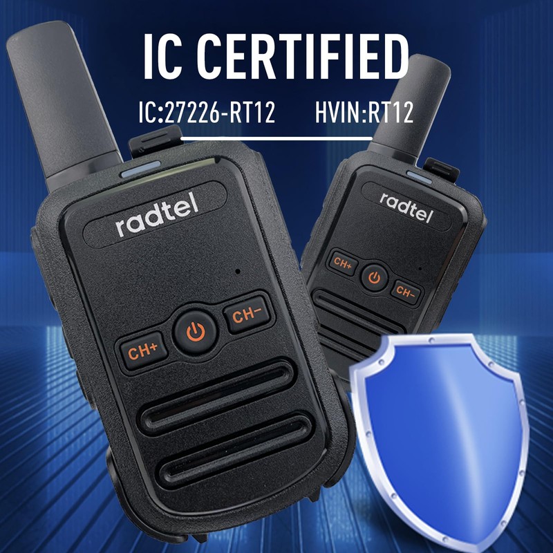 Radtel RT12 Rechargeable Walkie Talkies for Adults Long Range Handheld