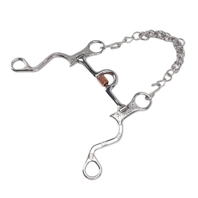 120mm Horse Mouth Snaffle with Chain Stainless Steel Horse Bit