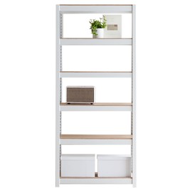 Homedent House 6-tier shelf 600 width x 400 depth x height 2100, black angle (separating column) / 홈던트하우스 6단 가로600x깊이400x높이2100 선반, 블랙앵글(분리기둥)