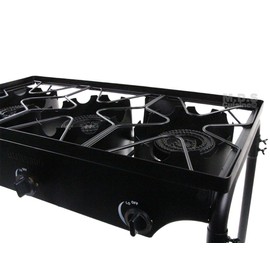 M.D.S Cuisine Cookwares Stove Triple Burner Heavy Duty Gas Propane Outdoor Camping BBQ Grill Griddle
