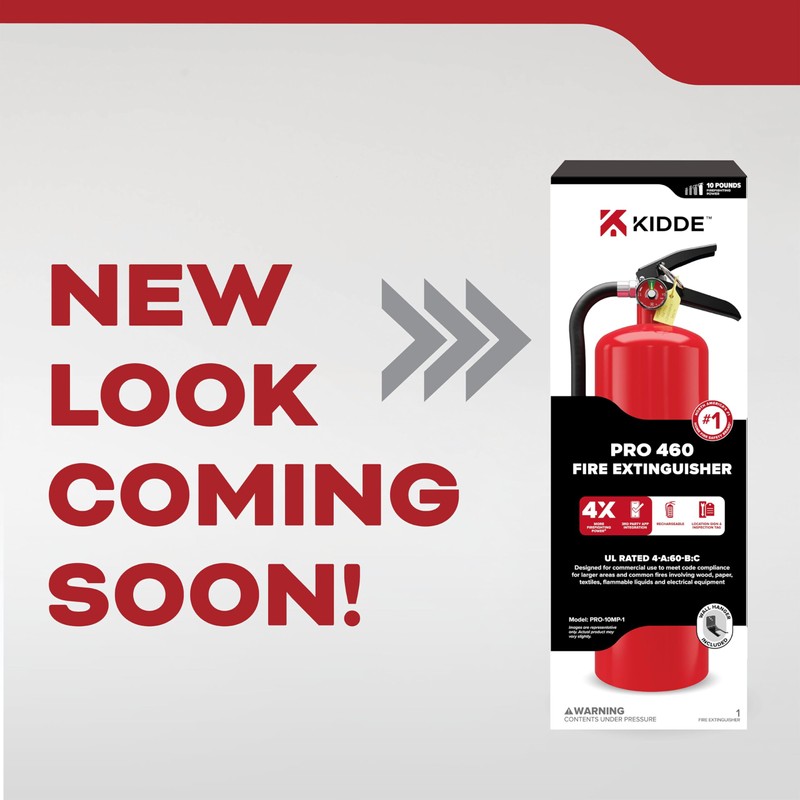 Kidde Commercial-Grade Fire Extinguisher for Office, Schools, Rechargeable 4A60BC