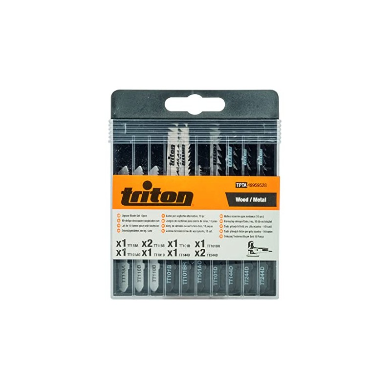 Triton Jigsaw Blade Set 10pce Wood / Metal (959528)