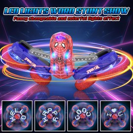 Spider Remote Control Stunt Car, RC Crawler Car with Lights Show Monster Truck Toy for Kids Boys Girls Outdoor Game Children Teenager Xmas/Christmas Birthday Gift Present Stocking Filler