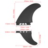 Alomejor 3PCS Surf Fin Set, Lightweight Durable High Performance PVC