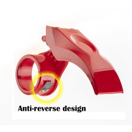 PROSUN Easy-Mount 2 Inch Tape Gun Dispenser Packing Packaging Sealing Cutter Red Handheld Warehouse Tools