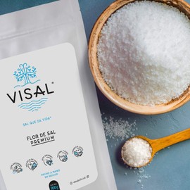 VISAL SAL QUE DA VIDA, flor de sal artesanal premium 900 gramos