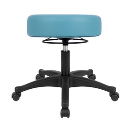 TAKE UR SEAT® All-Purpose Stools with Adjustable Seat and Easy Clean Performance Fabrics for Cleanroom Lab Medical Office Classroom Shop Garage Spa Massage Tattoo (15" Blue)