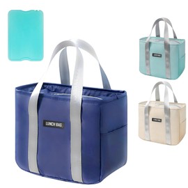 OnlyPRIME Cool Bag + Refillable Ice Block | Cool Box Small | Lunch Bag | Work Bag Men for Food | Thermal Bag | Cool Butler (Dark Blue)
