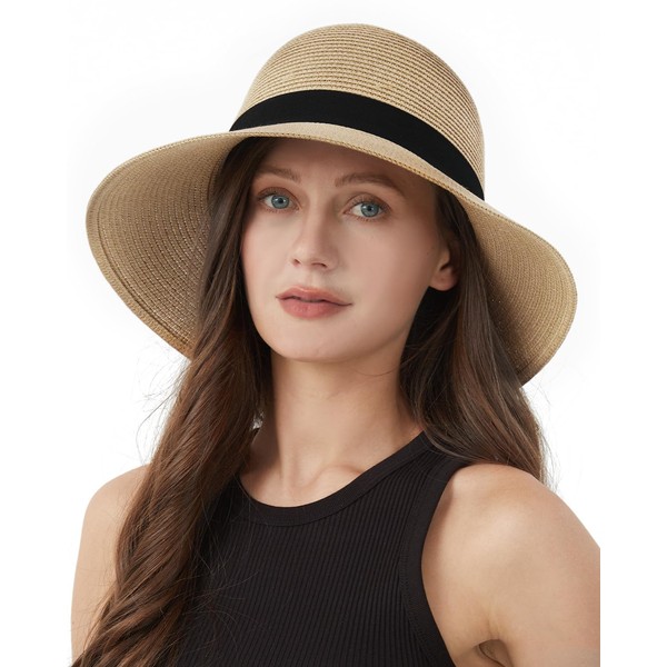 Zylioo M Straw Sun Hats Summer Beach Hat Wide Brim
