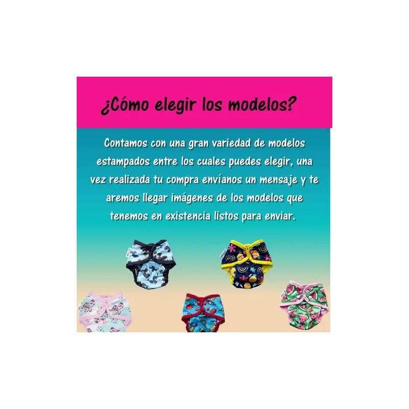2 Pack Pañal De Natación Unitalla Reutilizable Para Bebé
