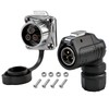 3 Pin IP68 Waterproof M20 Right Angle Aviation Connector 20A