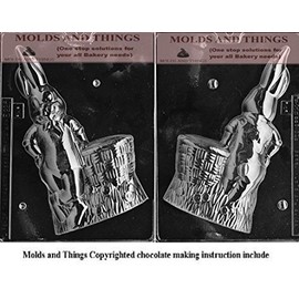 Easter Bunny with Basket Chocolate Candy Mold With © Chocolate molding Instruction