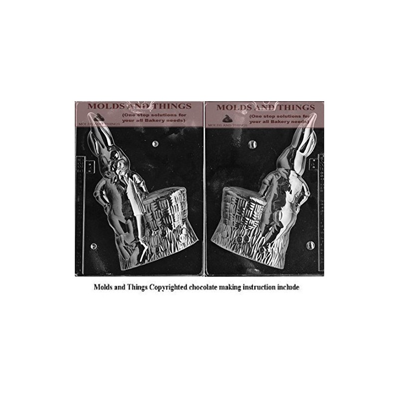 Easter Bunny with Basket Chocolate Candy Mold With © Chocolate