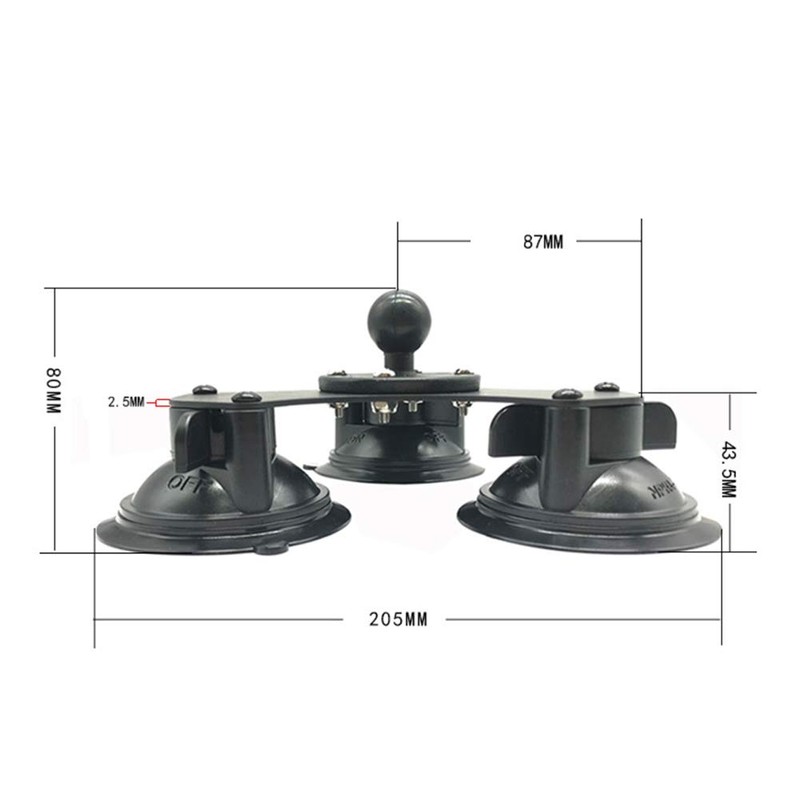 QOTSTEOS RAM Mount Twist Lock Suction Cup Base 360 Degree