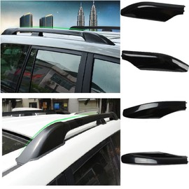 TBVECHI Roof Rack Leg Cover for Original Car Luggage Rack, 4Pcs Black ABS Roof Rack Bar Rail End Protection Cover Shell for Toyota Land Cruiser Prado Fj120 2003-2009