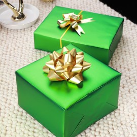 RUSPEPA Wrapping Paper Roll - 81.5 Sq Ft Emerald Green Solid Color Gift Wrap Jumbo Roll for Wedding, Birthday, Shower, Congrats, Holiday, Easter Gifts, DIY Bouquet - 30 Inch X 32.8 Feet, Light Green