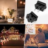 30Pcs Black Female Male Christmas Light Slip Plug