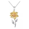 +Mu Collar De Girasol Con Colgante Y Cadena De Flores