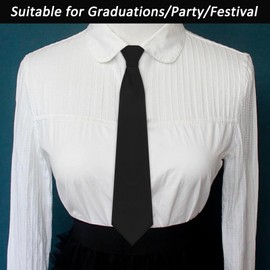 Mantieqingway Ties for Women, Pre-tied Zipper Tie Girls/Boys Adjustable Neckties for Uniforms, School, JK Cosplay, Accessory (Zipper Set-02)