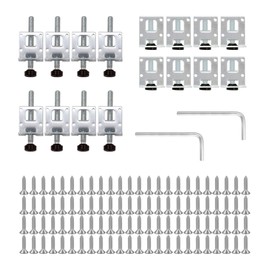 CeyKvo 16-Piece Furniture Feet Metal Height Adjustable Set, 55/105 mm Heavy Duty Furniture Levelling Feet with 96 Screws for Table, Shelf, Cabinet, Workbench