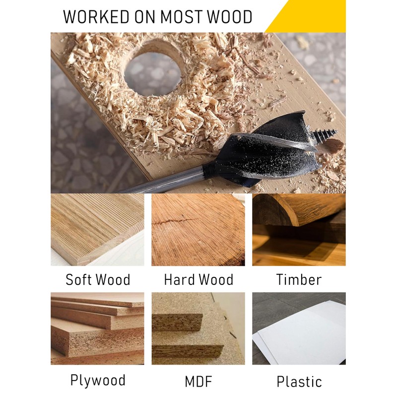 Anyinn Wood Drill Bit 7/16 in. x 6-1/2 in. x
