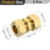 QUARKZMAN 2 Pieces Brass Compression Pipe Fitting, 15mm Pipe OD