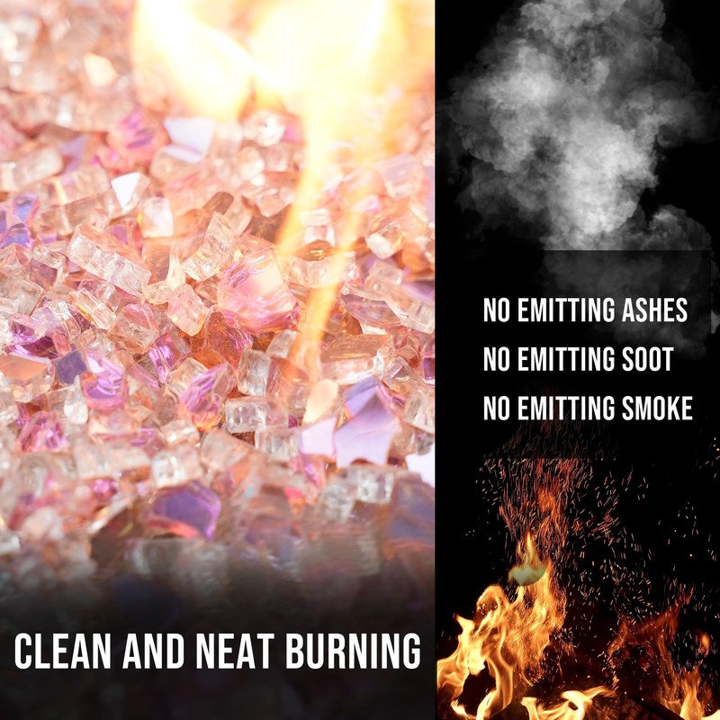 Skyflame 10-Pound Fire Glass for Fireplace Fire Pit and Landscaping,