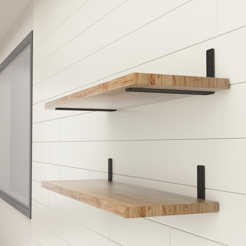 NEODROP 8-Pack 12 Inch Heavy Duty Shelf Brackets, Premium Floating