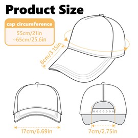 Pack of 8 DIY Baseball Caps, White Baseball Caps, Children's Caps for Painting, Cap White Children, DIY Cap Children, for Birthday Gift Children Indoor Families Parents Child Activities, Z