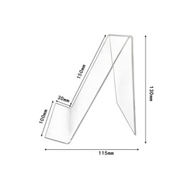 Pack of 5 Transparent Acrylic Bookends, Acrylic Bookshelves Support, Menu Sheet Brochure Poster Brochure Magazine Table Sign Display Stand Goods Support Goods Carrier Display