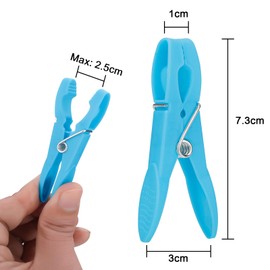 48 Packs Clothes Pegs, Clothes Pegs For Washing Line, Towel Clips with Storage Bag Super Grip Strong Plastic Clothes Pegs with Multicolors, Non Slip Laundry Clips for Home & Garden