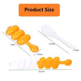 KDDOM 1 Set Nigiri Sushi Making Mold for Kids DIY Lunch Maker Mold,DIY Japanese Bento Rice Baller Sushi Mix Maker Shaker(Orange)
