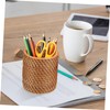 FUNOMOCYA 2Pcs Woven Pen Holders for Desk Multi Functional Rattan