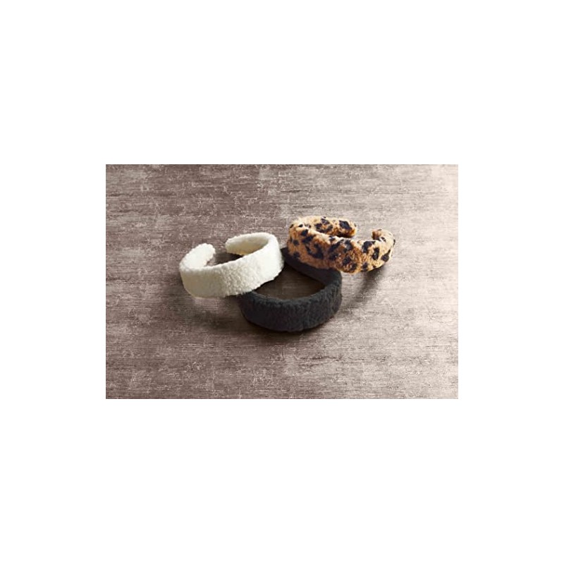 Mud Pie Sherpa Womens Headband, Black